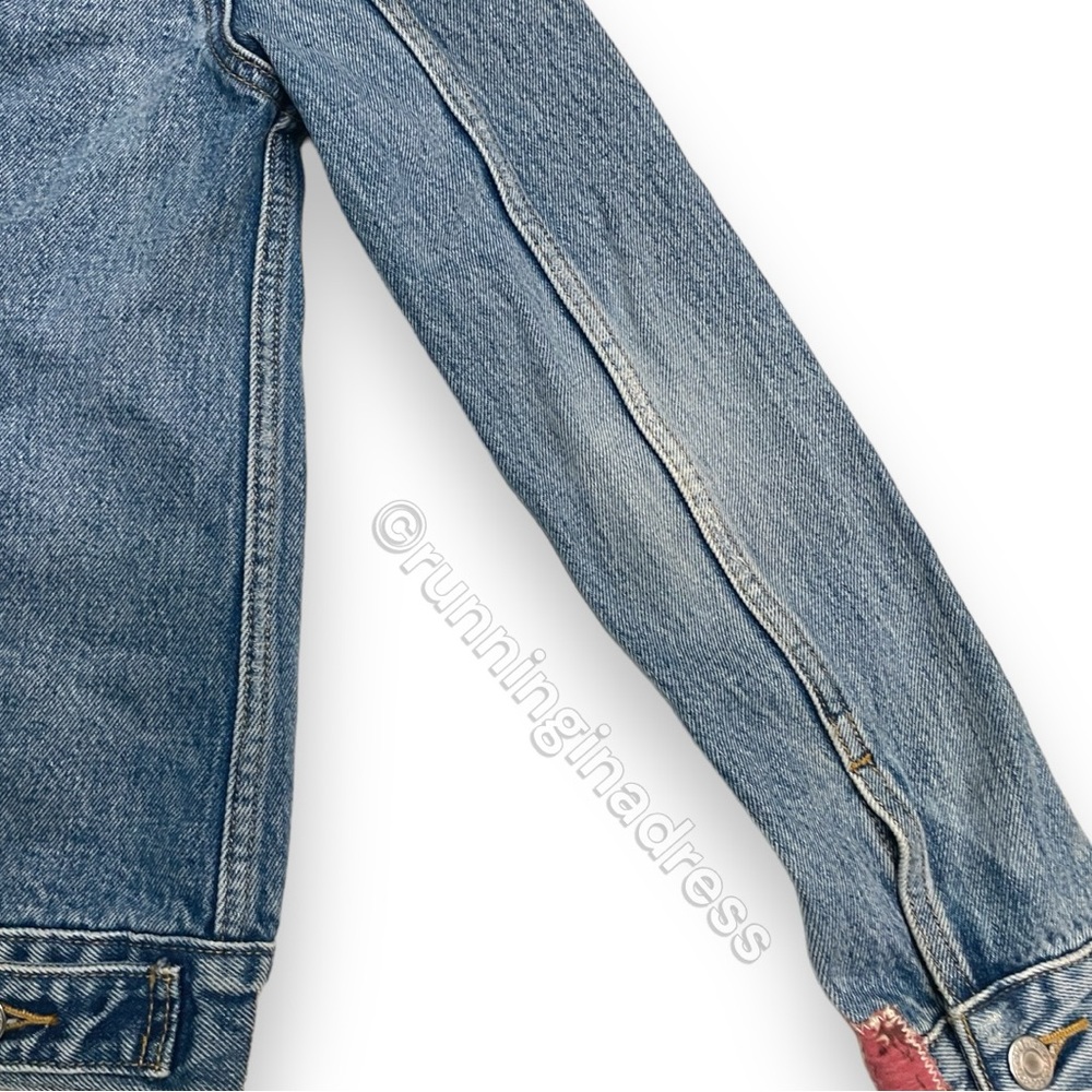 Levi's Sample Patchwork Denim Trucker Jacket In B… - image 11